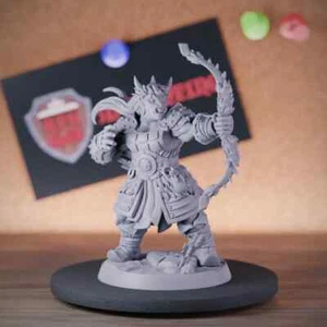 Weiblicher Ork Bogenschütze Miniatur Kämpfer Ork Mini Dungeons and Dragons 5e DnD TTRPG - Bild 1 von 8