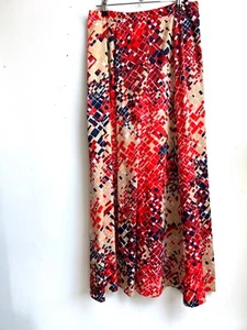 Simpson Piccadilly. 1970s skirt. Made in Sweden. A line maxi skirt. Geometric - Picture 1 of 7