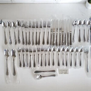 Reed & Barton Select SOLANGE Stainless Tableware Set Of 45 Pieces Service For 8 - Picture 1 of 15