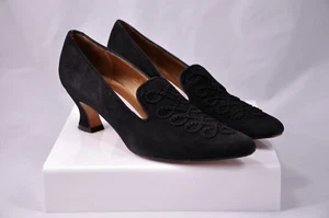Evan Picone Zapatos de ante negro talla 7.5N fabricados en España - Imagen 1 de 7