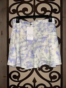 NWT ZARA Multicolored Printed Mini Skirt Elastic Waist M - Picture 1 of 4