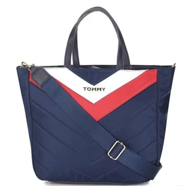New TOMMY HILFIGER Women Multi Colour Charlize Quilted Tote Bag - Image 1 of 4