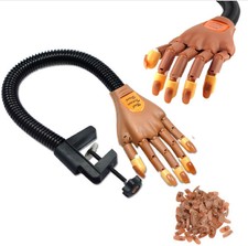 Mano Finta Per Esercitazione Con Supporto Tavolo Unghie Ricostruzione & 100 Tips