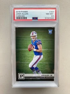 2018 PANINI Josh Allen #307 Canvas Buffalo Bills RC Rookie PSA 8.5 - Picture 1 of 1