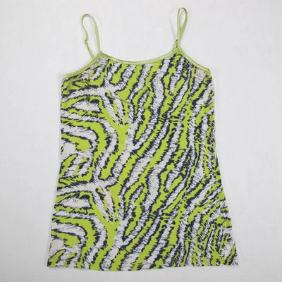 Camiseta sin mangas vintage Wet Seal para mujer grande Y2K estampado animal neón indie sleaze cebra Foto 1 de 4