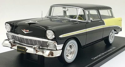 KK Scale 1/18 Scale KKDC181293 - 1956 Chevrolet Bel Air Nomad - Black - Image 1 of 4
