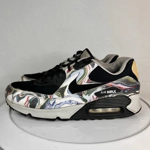 Nike Air Max 90 Marble Dye Tennis Sport Shoes AO1521-001 Women’s Size 12 Black - Picture 1 of 9