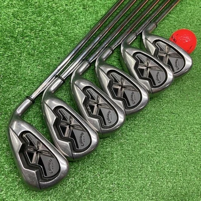 Callaway X-18 Iron Set 6pcs 4-PW (Missing 7 Iron) Steel Shaft Flex S - Image 1 of 4