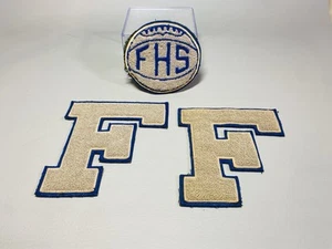 LOTTO TOPPE GIACCA LETTERMAN VINTAGE ANNI 50 "F" FAIRFAX LICEO BASKET LANA - Foto 1 di 7