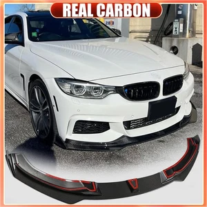 For BMW F32 F33 F36 M-Sport 14-19 REAL CARBON Front Bumper Lip Spoiler Splitter - Picture 1 of 13