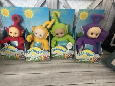 "Juego de 4 muñecas Teletubbies Talking 14"" vintage Playskool 1998" Foto 1 de 4