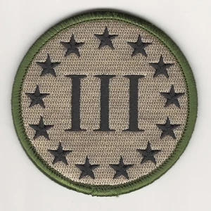 Roman Numeral III Patch 3” Tactical Embroidered Hook Fastener Morale Badge - Picture 1 of 1