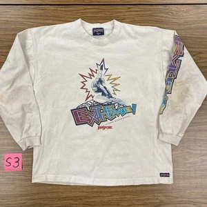 Vintage 90s Men’s XL Handout Snowboarding Tee Long Sleeve Extreme Distressed - Bild 1 von 13