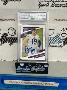 ADAM THIELEN SIGNED AUTOGRAPHED 2021 PANINI DONRUSS FOOTBALL ON CARD-PSA DNA COA - Picture 1 of 7