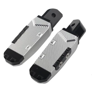 For Yamaha YZF R1 R6 R1M R1S Silver Rear Passenger Footrests Foot Pegs Pedal - Picture 1 of 6