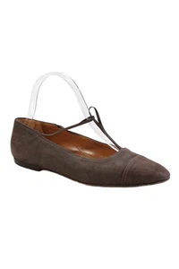 Giorgio Armani Womens Textured Pointed Toe Slip On Casual Flats Brown Size EUR 3 - Picture 1 of 5