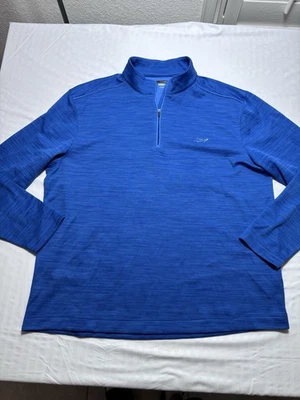 Greg Norman Fleece Lined Golf Pullover 1/4 Zip Blue Men's 2XL XXL - Image 1 of 4