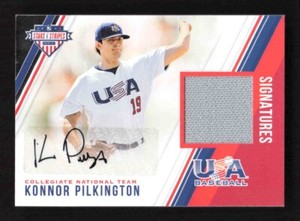 2018 Panini USA Stars & Stripes Konnor Pilkington Jersey Auto #'d /299