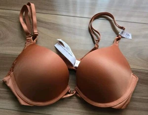 NWT Victorias Secret Bombshell add 2 cups padded push up bra 34A Gingerbread Ora - Picture 1 of 6