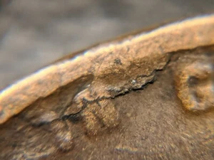 1925-S Lamination US Mint Error Lincoln Wheat Cent - Picture 1 of 9