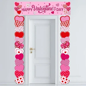 Valentine's Day Heart Banner Set - 3 Pcs 71x12 Inch Romantic Decor - Picture 1 of 12