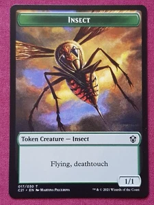 Magic The Gathering COMMANDER STRIXHAVEN 2021 C21 INSECT BEAST token card MTG - Picture 1 of 2