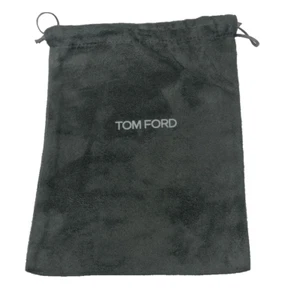 Authentic Tom Ford Dust Bag Gray Logo Suede Drawstring Travel Storage Tie Belt - Picture 1 of 7