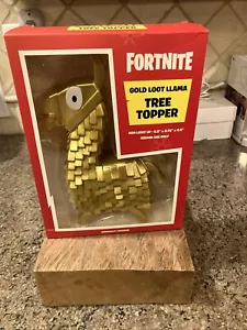 Fortnite Gold Loot Lama Holiday Albero di Natale Topper Statuina Statuina - Foto 1 di 5