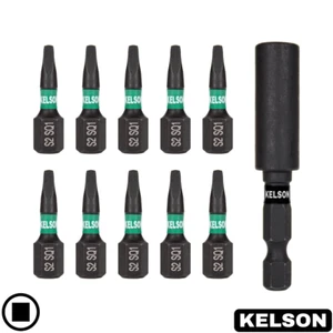 10 brocas de destornillador de impacto cuadradas de 25 mm SQ1 #1 con soporte de broca de 60 mm 1/4" KELSON - Imagen 1 de 5