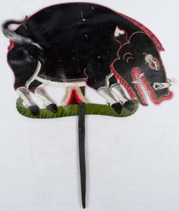 WAYANG KULIT: INDONESIAN SHADOW PUPPETS / Celeng or Babi Hutan Wild Boar 1970 - Picture 1 of 2