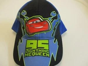 NEW Disney PIXAR Cars Lightning McQueen 95 Boys Blue Baseball Cap Racing Car Hat - Picture 1 of 2