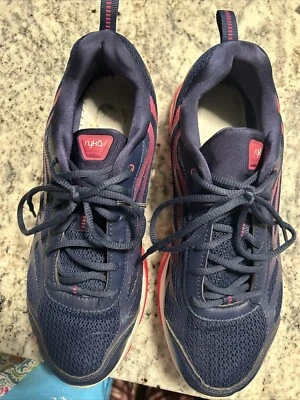 Ryka Womens Devotion XT Mid Training Shoe, Blue/Pink. Multi, Size 9.5 - Preowned - Image 1 of 4