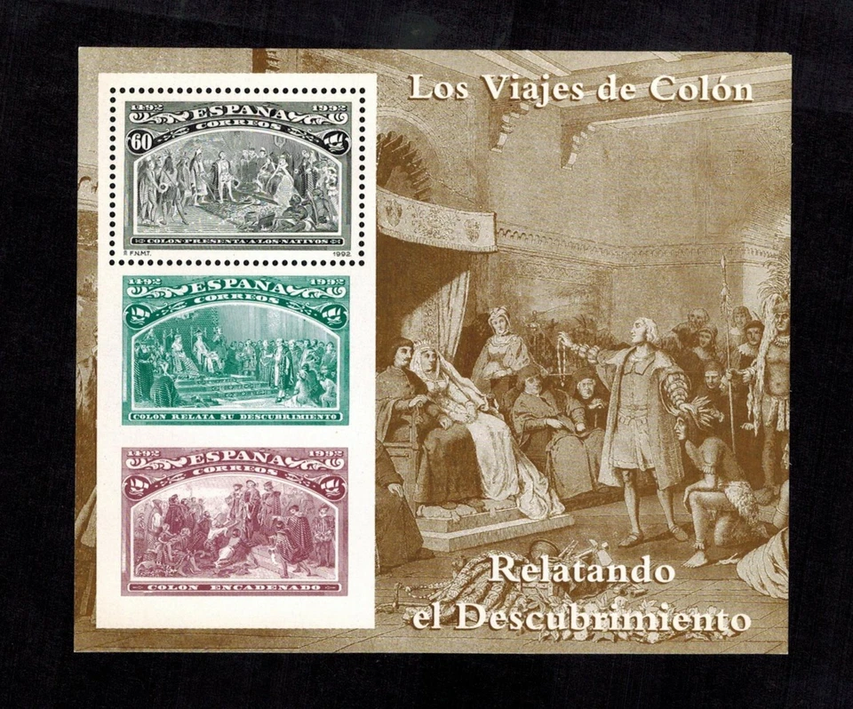 CLÁSSICOS VINTAGE - Espanha 2681 - Cristóvão Colombo - Folha de lembrança - MNH - Imagem 1 de 1
