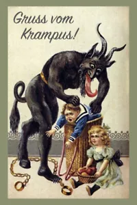 Print: Krampus with Children, Gruss vom Krampus - Picture 1 of 1