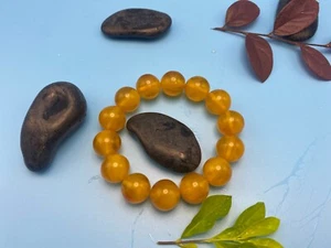 Authentic Baltic 14 Beads Amber Bracelet Crystal Amber Bracelet - Picture 1 of 3