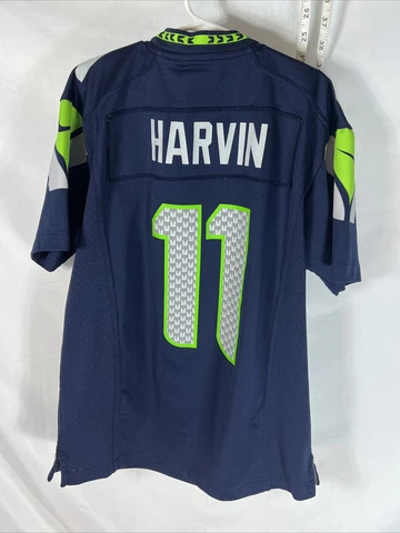 NFL Seattle Seahawks Percy Harvin #11 Nike On Field Blue Jersey • Kids Medium Cover