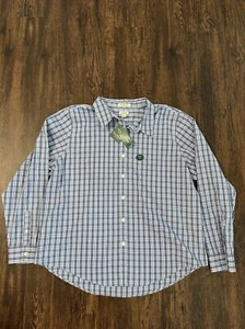 LL Bean Womens XL Wrinkle Free Kennebunk Sport Shirt Traditional Fit Blue Plaid - Bild 1 von 10