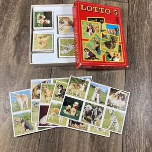 Vintage FX Schmid Lotto 5 Dog Matching Card Game - Picture 1 of 9