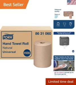 Universal Fit Hand Towels - 6 Rolls of Natural 1-Ply Towels, 550 Feet Each - Picture 1 of 10