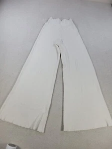 Free People Small Wide Leg Boho Wait A Minute Comfy Cream/ White - Picture 1 of 17