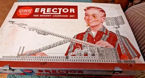 NICE COMPLETE EARLY 6 1/2 ROCKET MODERN LITHO 10053 A.C. GILBERT ERECTOR SET331 - Picture 1 of 7