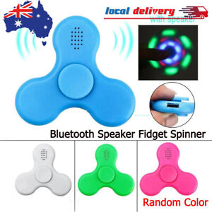 LED Bluetooth Speaker Tri-Spinner Fidget Spinner,USB Rechargeable EDC Relief Toy