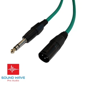Male XLR to TRS Stereo 6.35mm Jack - Low Noise Balanced Microphone Patch Cable - Picture 1 of 10