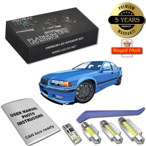 BMW E36 Premium LED Interior 8 SMD Bulbs Error Free Sedan Coupe 3er - Picture 1 of 12