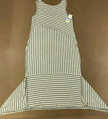 Vestido sin mangas Ella Moss para mujer talla XL gris blanco a rayas dobladillo drapeado Kaylee nuevo con etiquetas Foto 1 de 4