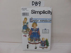 NEW UNCUT SIMPLICITY DAISY KINGDOM PATTERN 8236 GIRL & DOLL DRESS SZ BB 5,6,7,8 - Picture 1 of 3