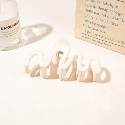 13cm big Matte Wave Hair Clip Solid Color Irregular Hair Claws Hair Accessories⇓ - Image 1 of 4