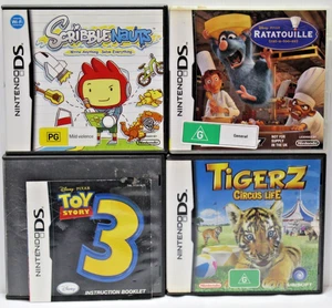 4x Nintendo DS Toy Story 3 Scribblenauts TigerZ Circus Life Ratatouille Disney - Imagen 1 de 24