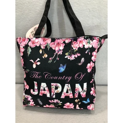 Robin Ruth Original Japan Black & Pink Floral Tote Bag - Image 1 of 4