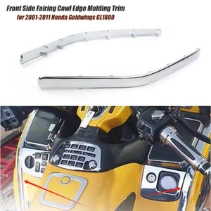 Chrome Motorcycle Front Side Fairing Cowl Trim For Honda Goldwing GL1800 2001-11 - Picture 1 of 10